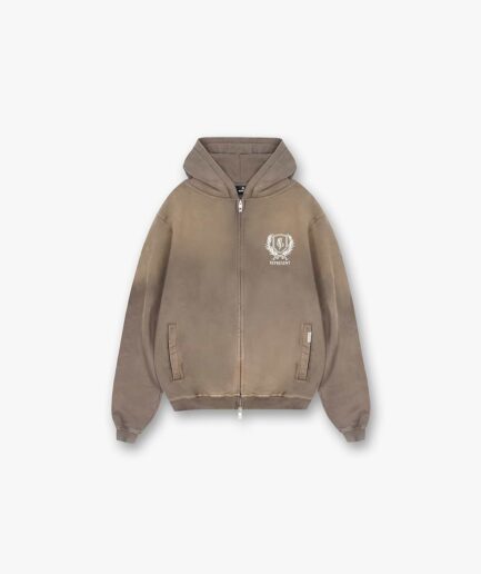 Crest Zip Up Hoodie
